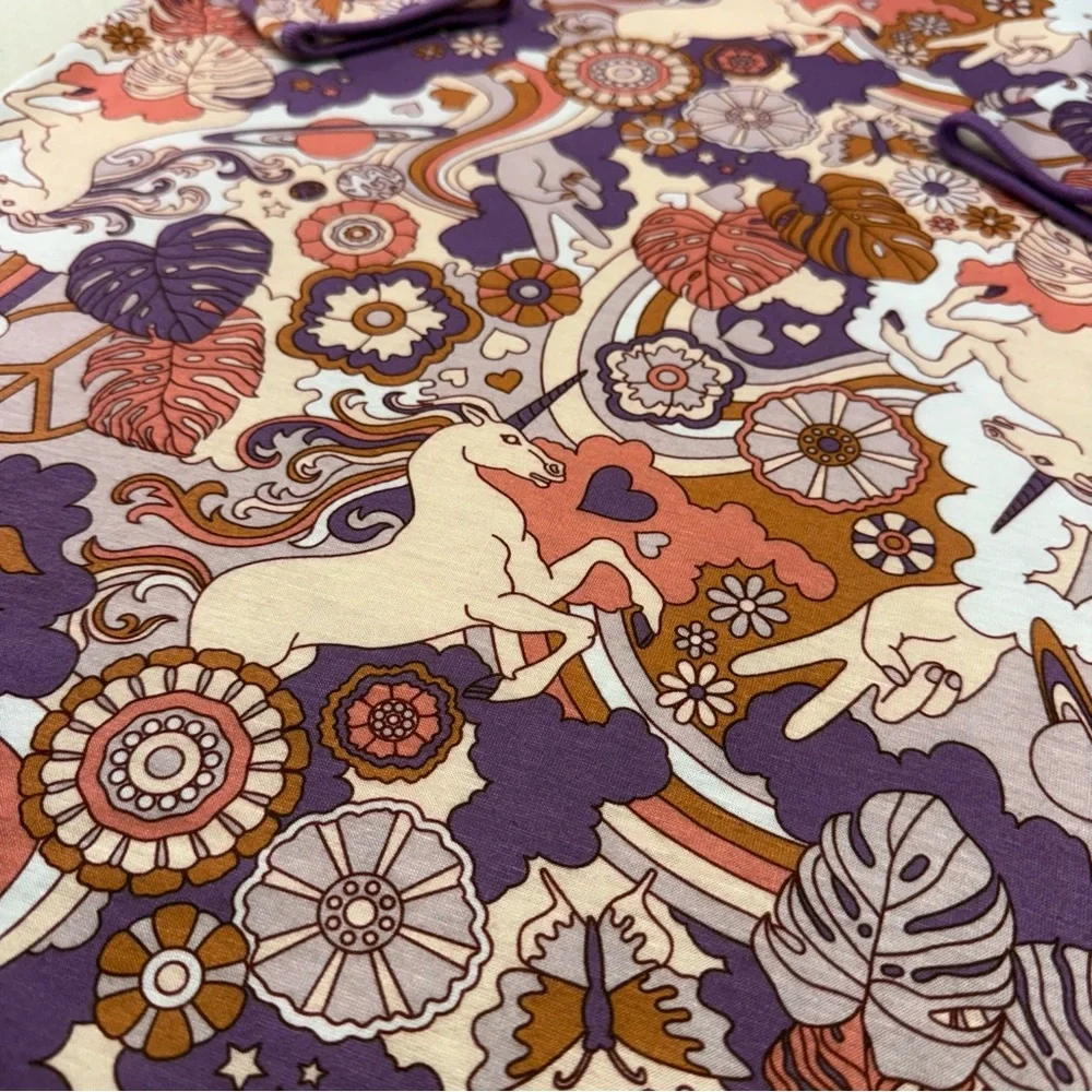 Carter’s Colorful Unicorn Print Girls Pajamas - Size 8-10A